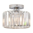 thumbnail image 1 of Modern Round Chandelier LED Ceiling Light Pendant Lamp Crystal Fixture Kitchen, 1 of 19