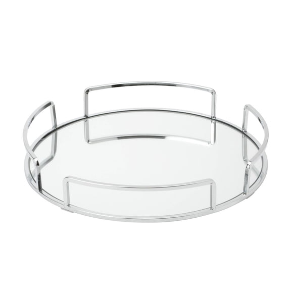 Modern Round Design Bathroom Tray Chrome