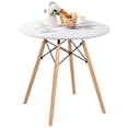thumbnail image 1 of Modern Round Dining Room Table with Solid Beech Wood Legs, 1 of 5