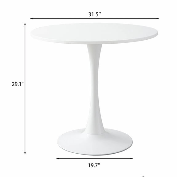 Modern Round Dining Table, ∅31.5'' Kitchen Dining Room Furniture, Coffee Ta
