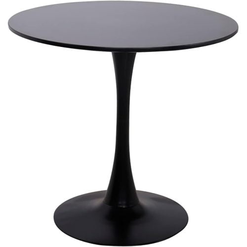 Modern Round Dining Table, 31.5" Kitchen Dining Room Furniture, Coffee Table Leisure Living Room Table, Black