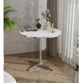 thumbnail image 1 of Modern Round Dining Table for Small Spaces, Minimalist Kitchen and Living Room Table, Compact Circular Table for Family Meals, Tea Time or Workspace, 1 of 8