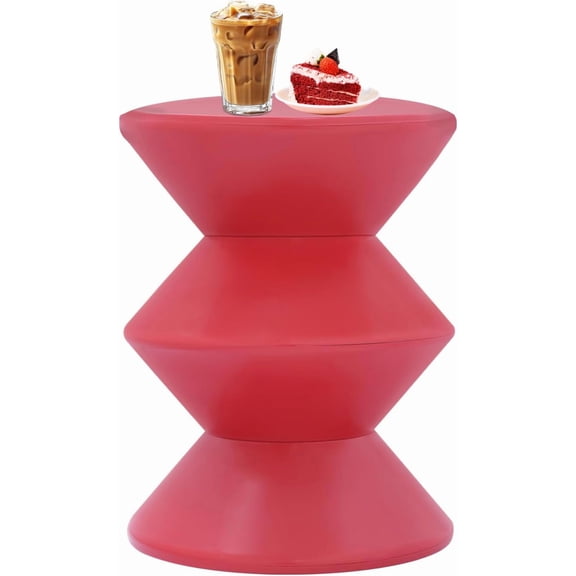 Modern Round End Table, Creative Sofa Side Table Small Coffee Table for Living Room Bedroom Office