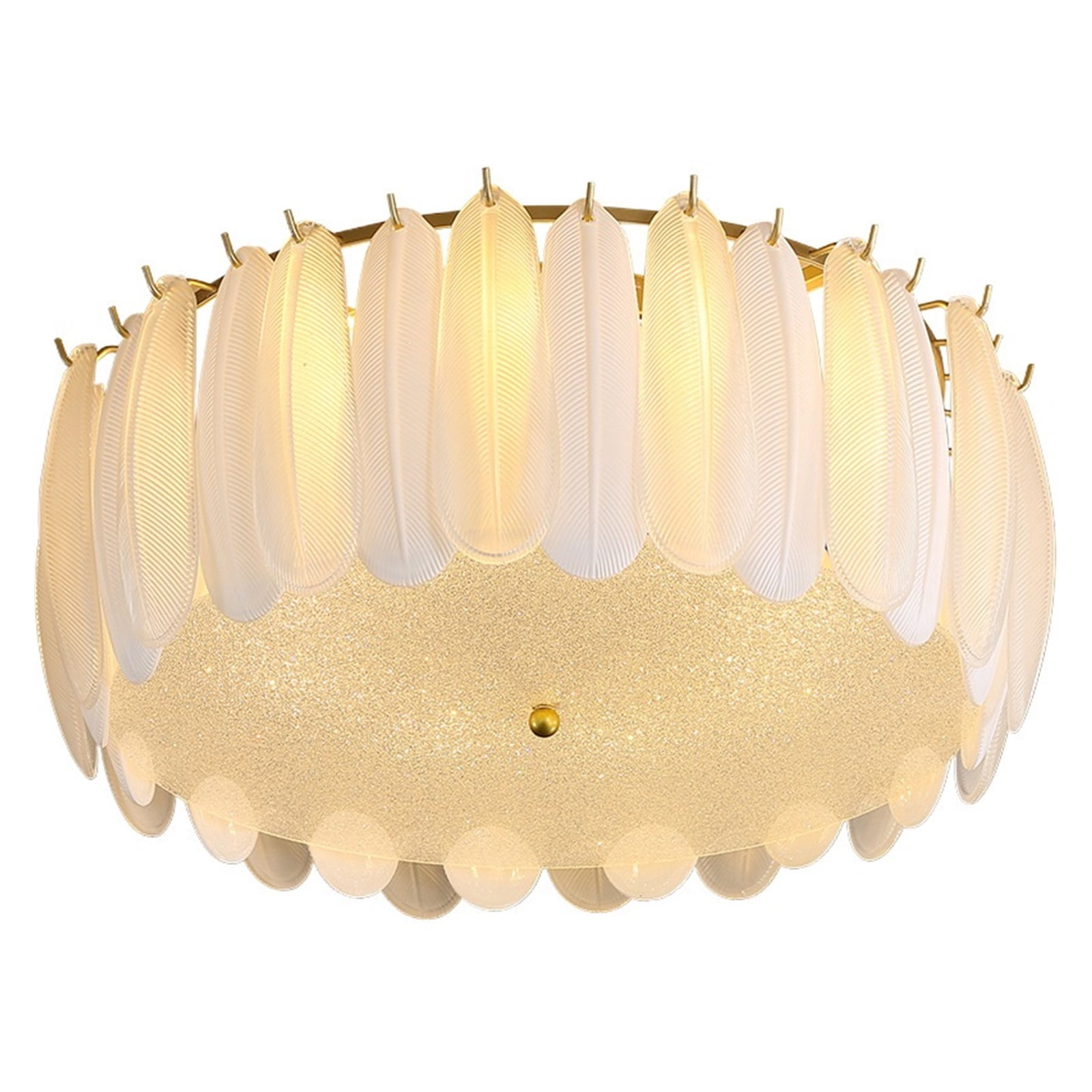Lampen Led Rund Modern Round LED Ceiling Lamp Three-Color Light Iron Glass - Walmart.com