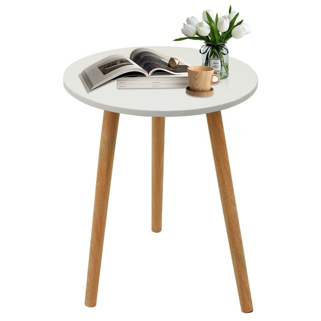 Modern Round Side Table,Small Tables for Small Spaces,Circle Coffee ...