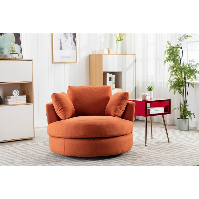 Oversized barrel swivel discount chair