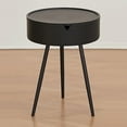 thumbnail image 1 of Modern Round Table Side Table for Living Room Bedroom Nightstand 15.75" x 21.65", Black, 1 of 8
