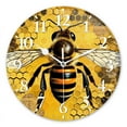 thumbnail image 1 of Modern Round Wall Clocks Non-Ticking Silent Clocks Battery Operated Quartz Clock Decorative for Bathroom,Office-Expressive Bee With Black And Yellow Stripes On Body(16inch), 1 of 4