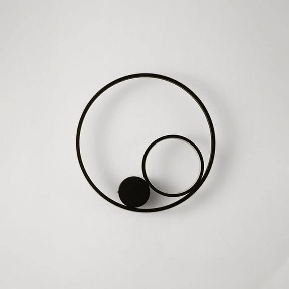 Modern Round Wall Light Indoor LED Wall Sconce, Nordic Ring Wall Mounted Lighting Fixture, Circle Wall Lamps Living Room Decor Wall Wash Lights, Bedroom Bedside Lamps