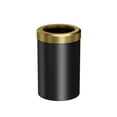 thumbnail image 1 of Gatco Latitude II Stainless Steel 2.9 Gallon Round Wastebasket with Removable Lid, Matte Black/Brushed Brass, 1 of 2