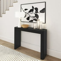 Modern Rounded Console Table (46in / 1170mm), Black