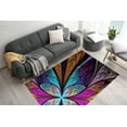 thumbnail image 1 of Modern Rug, Beautiful Fractal Flower or Butterfly Rugs, Butterfly Rug, Kitchen Rugs, Colorful Rugs, Fractal Rugs, Dining Room Rugs, 2.3'x3.3' - 70x110 cm, 1 of 7
