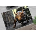 thumbnail image 1 of Modern Rug, Landscape Rugs, Charging Bull Rugs, New York Rug, New York Bull Sculpture Rugs, Salon Rug, Gift Rug, Anti-Slip Carpet Rugs, 2'x3' - 60x90 cm, 1 of 8
