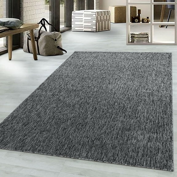 Modern Rugs Living Room Carpet Mat For Bedroom Large Area Rug Hallway Kitchen Extra Large Size Short Pile Flat Weave (160cm X 230cm Grey)