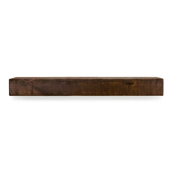 Modern Rustic 72 in. Mahogany Mantel