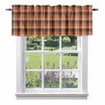 thumbnail image 1 of Modern Rustic Buffalo Plaid Valances for Windows,Kitchen Valance Rod Pocket Short Curtain, Abstract Gradient Checker Valance Curtain Window Valances for Bedroom Bathroom Living Room 42x12in, 1 of 9