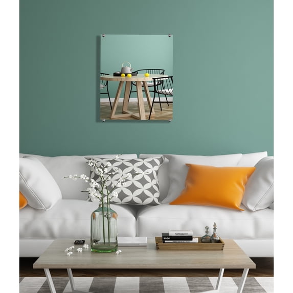 Modern Rustic Frameless Chrome Round Wall Mirror 20/16 - Chrome