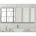 thumbnail image 1 of Modern Rustic  Frameless Chrome Round Wall Mirror 26/48 - Chrome, 1 of 5
