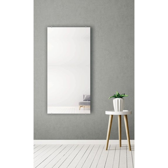Modern Rustic Frameless Clear Wall Mirror 30.5x62
