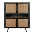 thumbnail image 1 of Modern Rustic Natural Rattan Double Decker Accent Cabinet, 1 of 6