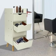 Modern Salon Storage Cabinet, Beauty Barber Styling Station Organizer Spa Equipment