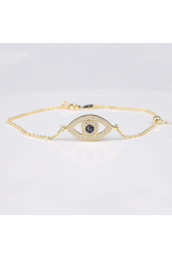 Modern Sapphire Evil Eye Bracelet