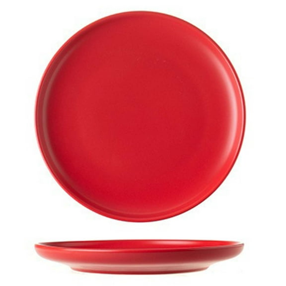 Modern Scandinavian Ceramic Dinner Plates, Round Matte Glaze Plates for Pasta, Salad, and Steak