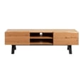 thumbnail image 1 of Modern Scandinavian Wavy Edge 3-Section TV Lowboard -  Wild Oak, 1 of 3