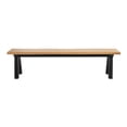 thumbnail image 1 of Modern Scandinavian Wavy Edge Dining Bench with Wlid Oak, 1 of 5