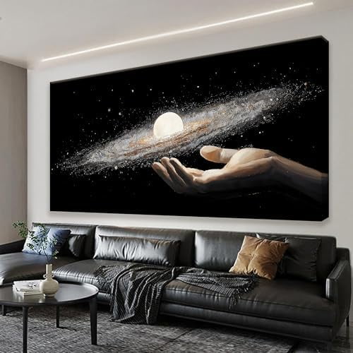 Modern Science Fiction Wall Art The Universe In Hand Abstract Art Wall Decor Canvas Wall Art For Bedroom Living Room Apartment Office Bathroom 20x40 Inch Home Wall Decor
