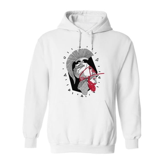 Modern Sculpture Hoodie Men - Men Hoodie, White, 2XL