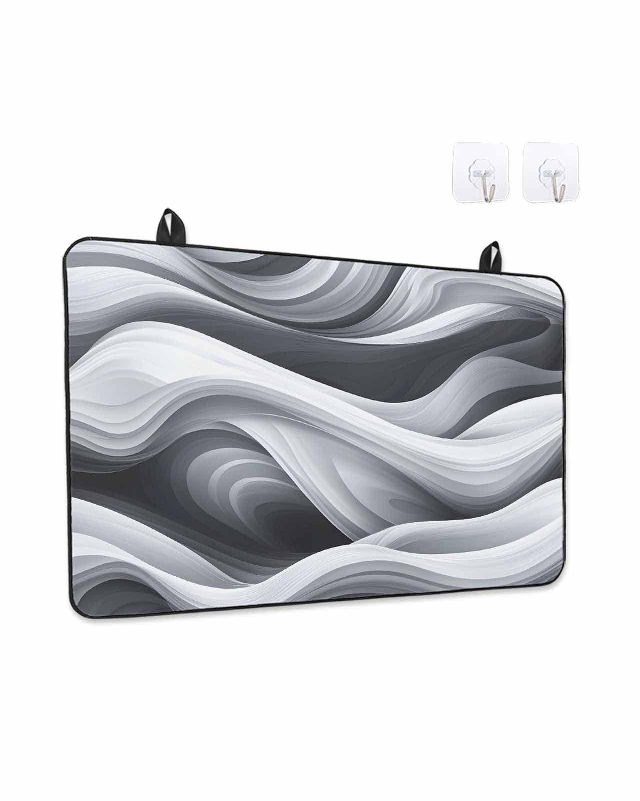 Modern Sea Waves Stove Top Covers for Electric Stove, Kitchen Glass ...