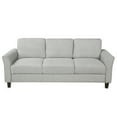 thumbnail image 1 of Modern Sectional Sofa Linen Fabric Couch with Armrest 3-seat Sofas for Living Room Office 67 inch Wide Sofa Living Room Sofa, 1 of 7