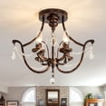 thumbnail image 1 of Modern Semi Flush Mount Chandelier 4-Light Small Crystal Oil Rubbed Bronze Metal Ceiling Light Fixture Ceiling Lamp for Foyer Kitchen Hallway Bathroom Bedroom Dining Room, 1 of 7