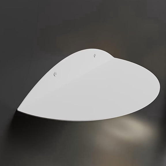 Modern Semicircle Floating Wall Shelf Round Metal Storage Rack for Living Room, Kitchen, Bathroom, Bedroom, Hallway Decor