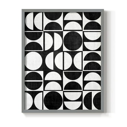 Modern Semis in Gray Solid Wood 16 x 20 Framed Print