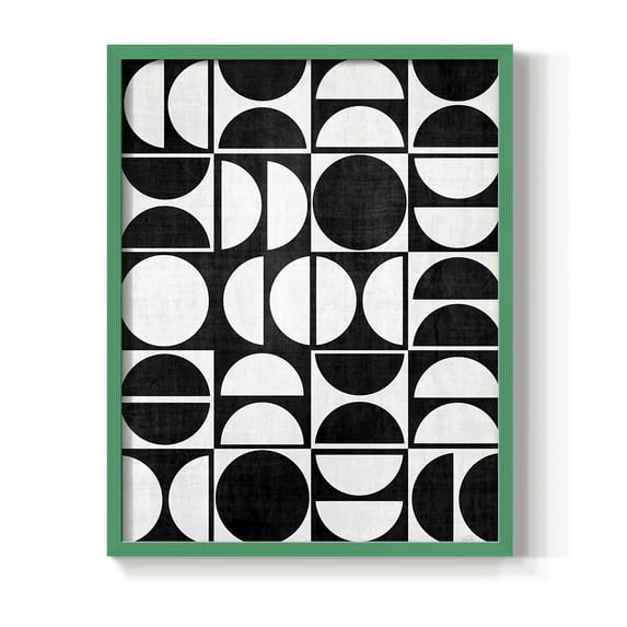 Modern Semis in Green Solid Wood 11 x 14 Framed Print