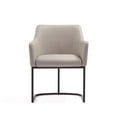 thumbnail image 1 of Manhattan Comfort Serena Dining Armchair with Steel Frame in Light Gray, 1 of 10