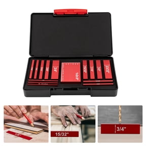 Modern Setup Blocks Woodworking Tools 15-Piece Gauge Block Set with Precise for Measure Height, Depth