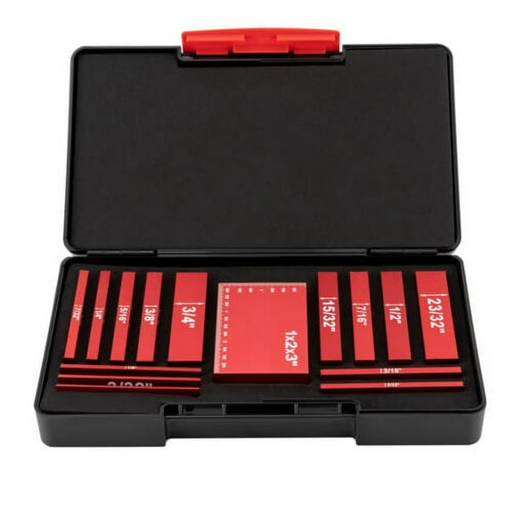 Modern Setup Blocks Woodworking Tools 1Set Gauge Block Set with Precise,Red+Black