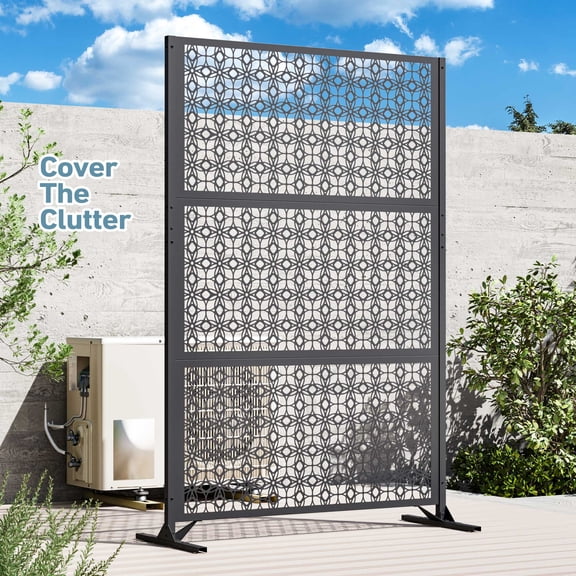 Modern Shade 4x6 FT Artistic Metal Privacy Screen - Petal Weave