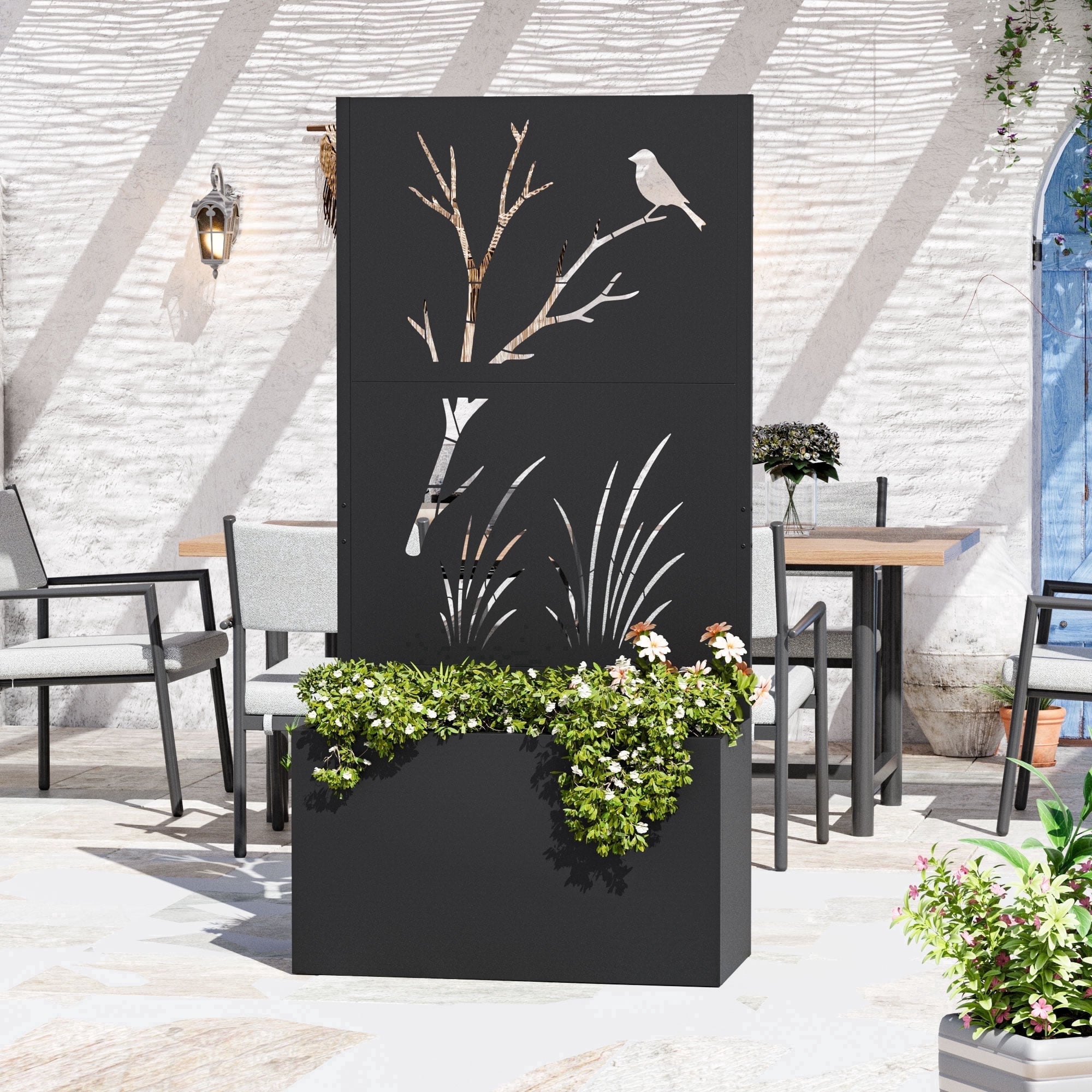 専用　86BRZzn6zc6マジョーラアンドロメダ 室内パネルカバーフルセット Modern Shade 6x3 FT Metal Planter Box with Trellis Privacy Screen
