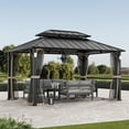 thumbnail image 1 of Modern Shade Horizon 10'x14' Hard Top Gazebo W/ Solar LED light, 1 of 7
