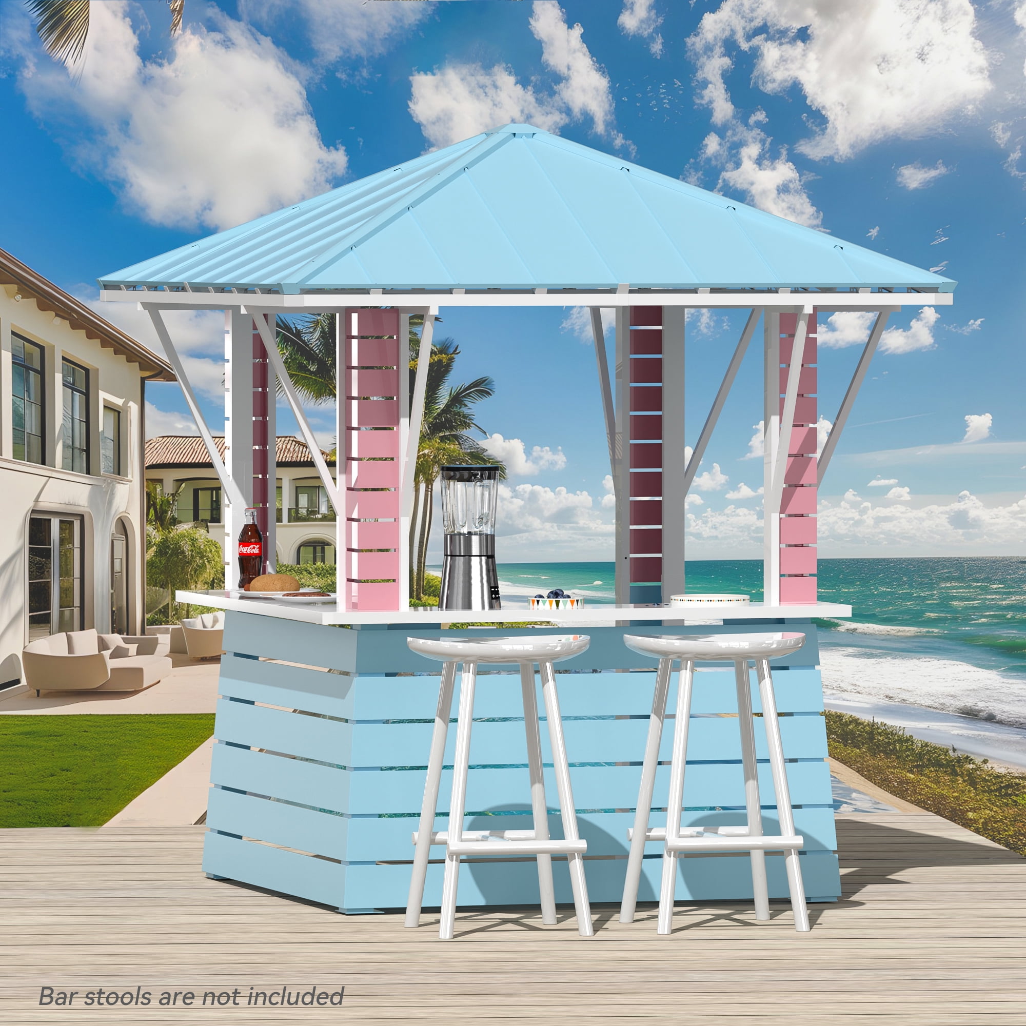 Modern Shade Outdoor Gazebo 8' x 8', Grill Gazebo with USB Charging