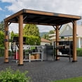 thumbnail image 1 of Modern Shade 6'x12' Cedar Hardtop Gazebo with Galvanized Steel Roof & FSC-Certified Frame - All-Weather Outdoor Pavilion for Patio, Garden, Backyard, 1 of 9