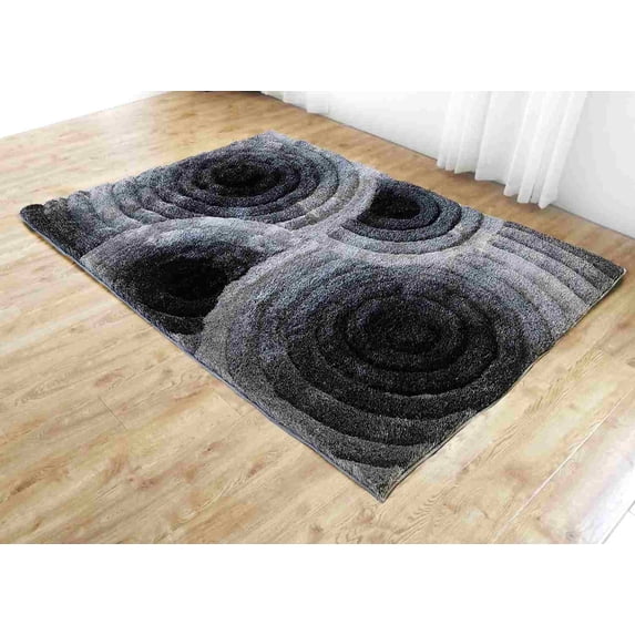 Modern Shaggy Abstract Geometric Rug for Living Room Bedroom Design 419 ...