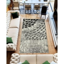 Modern Shaggy Rug Abstract Geometric Rug Indoor for Living Room Bedroom Design 1524 (5x8 (5'2"x7'5"),Grey)