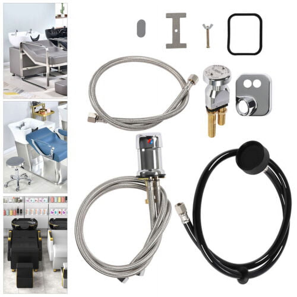 Modern Shampoo Bowl Vacuum Breaker Kit Faucet Salon Sink Shampoo Bowls Set