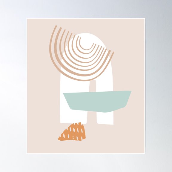 Modern Shapes #Illustration #Digitalart Poster Wall Art, Modern Wall Decor For Living Room Bedroom, 16x24 UNFRAMED