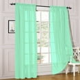 thumbnail image 1 of Modern Sheer Rod Pocket Window Curtains 2 Panels Set for Living Room Bedroom, 54W x 120L Inches, 1 of 3